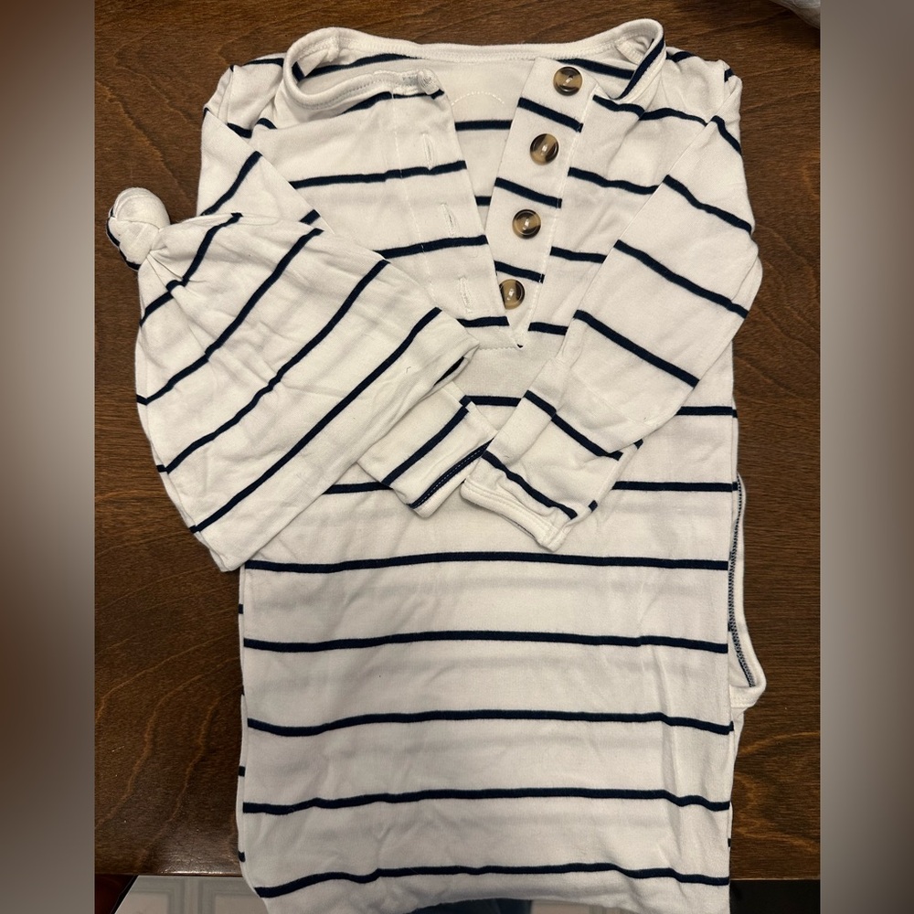 Lou Lou Blue and White striped gown with hat